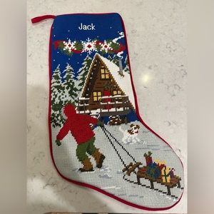 L. L. Bean Needlepoint Stocking with “Jack” name